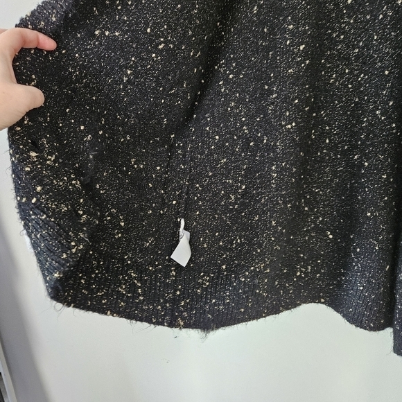Ann Taylor black gold spackles chunky cardigan sweater size XL NO SIZE TAG - Picture 3 of 6